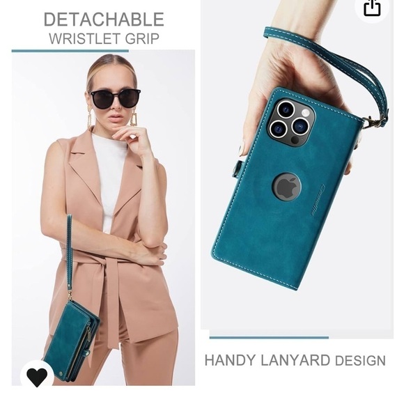 CASE ME IPHONE 13 PRO MAX MAGSAFE WALLET CASE CREIT CARD HOLDER NEW - Picture 4 of 7